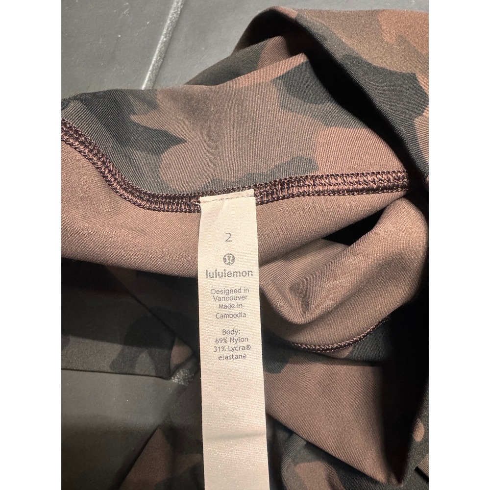 Lululemon Wunder Under High Rise 25 Heritage Camo Brown Earth Multi Leggings 2 - Picture 3 of 3